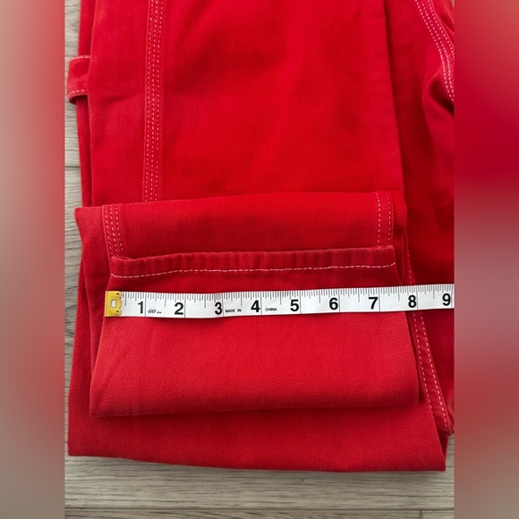 BDG Bold Red Denim Pants - Picture 9 of 9